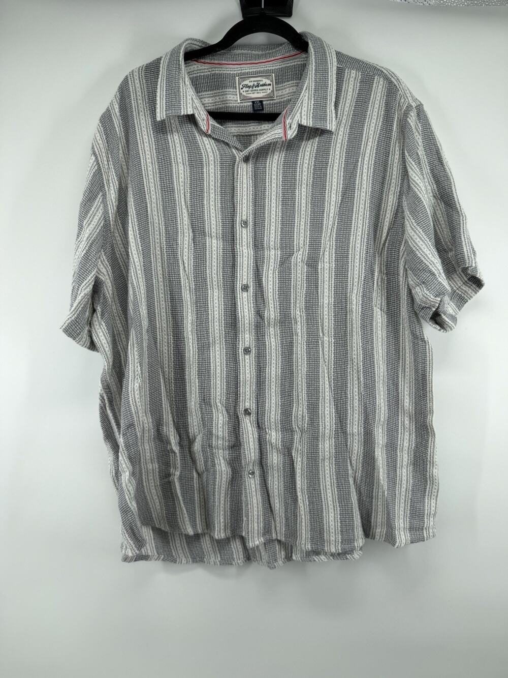 Flag & Anthem Hutchins SS Textured Stripe Shirt XXL Short NWOT